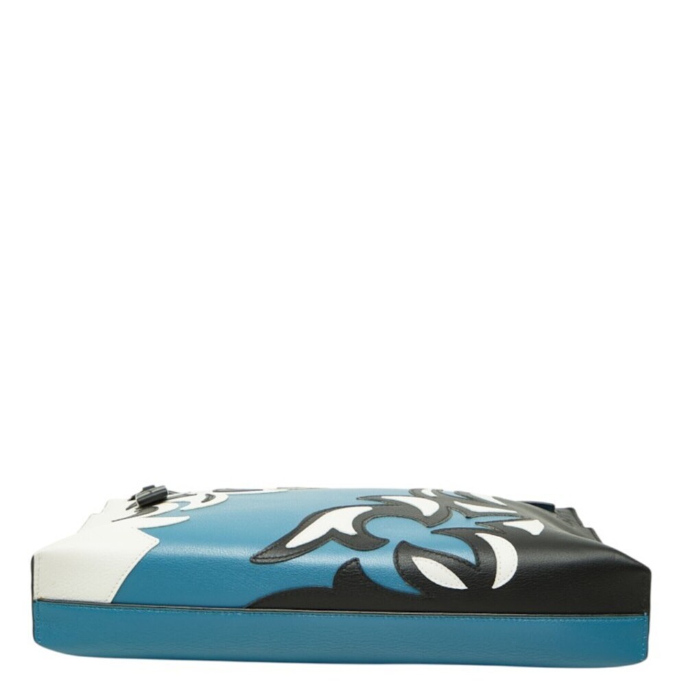 Loewe Anagram T Pouch Cowboy Clutch Bag Second Blue White Black Leather Women... - Picture 3 of 10